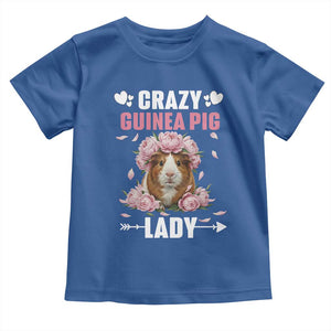 Funny Crazy Guinea Pig Lady Toddler T Shirt Cavy Mom Gift TS12 Royal Blue Print Your Wear
