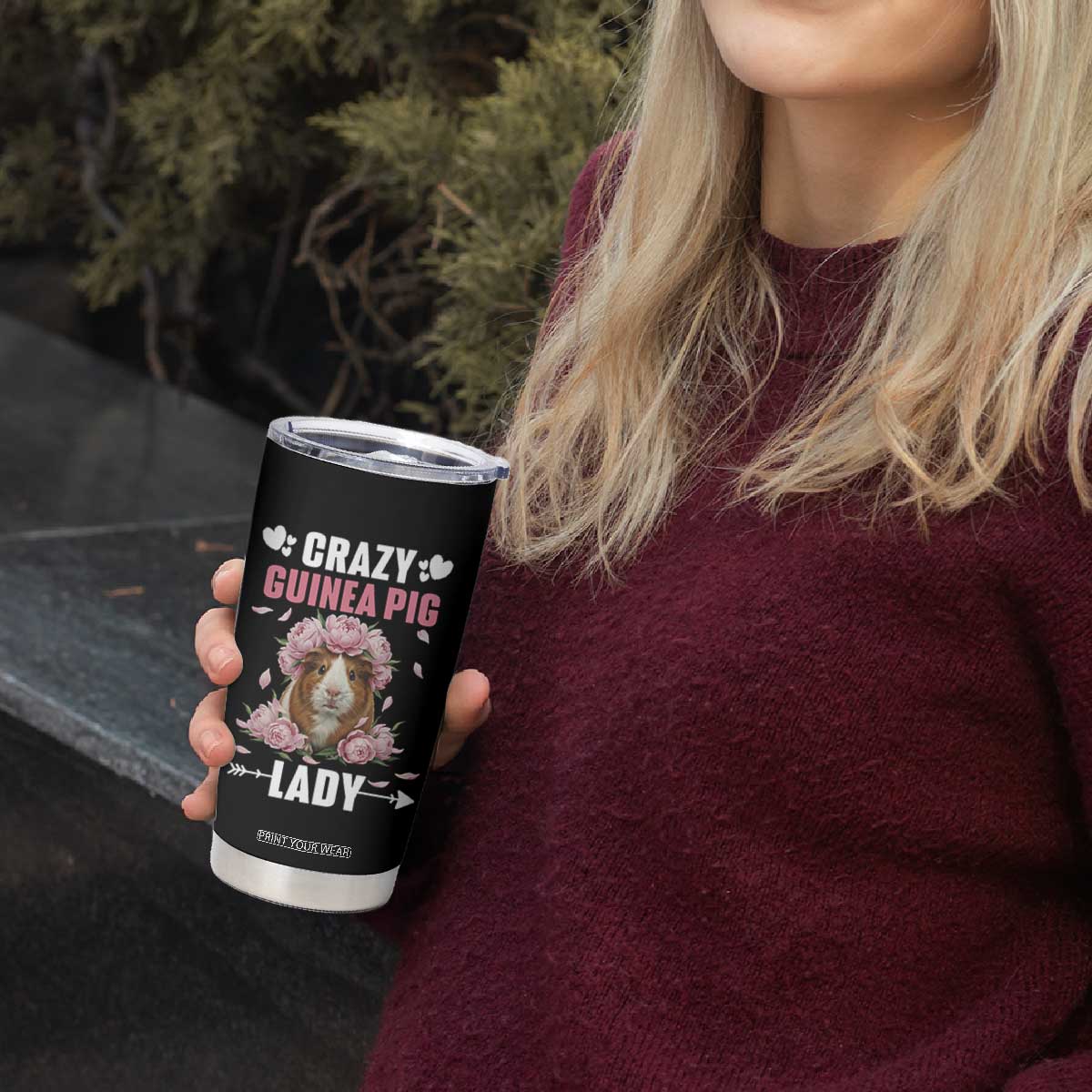 Funny Crazy Guinea Pig Lady Tumbler Cup Cavy Mom Gift TS12 Print Your Wear