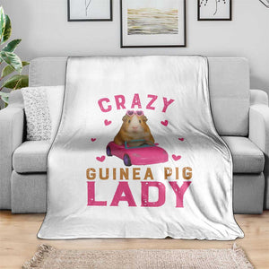 Crazy Guinea Pig Lady Throw Blanket Funny Pet Lover Gift TS12 Print Your Wear