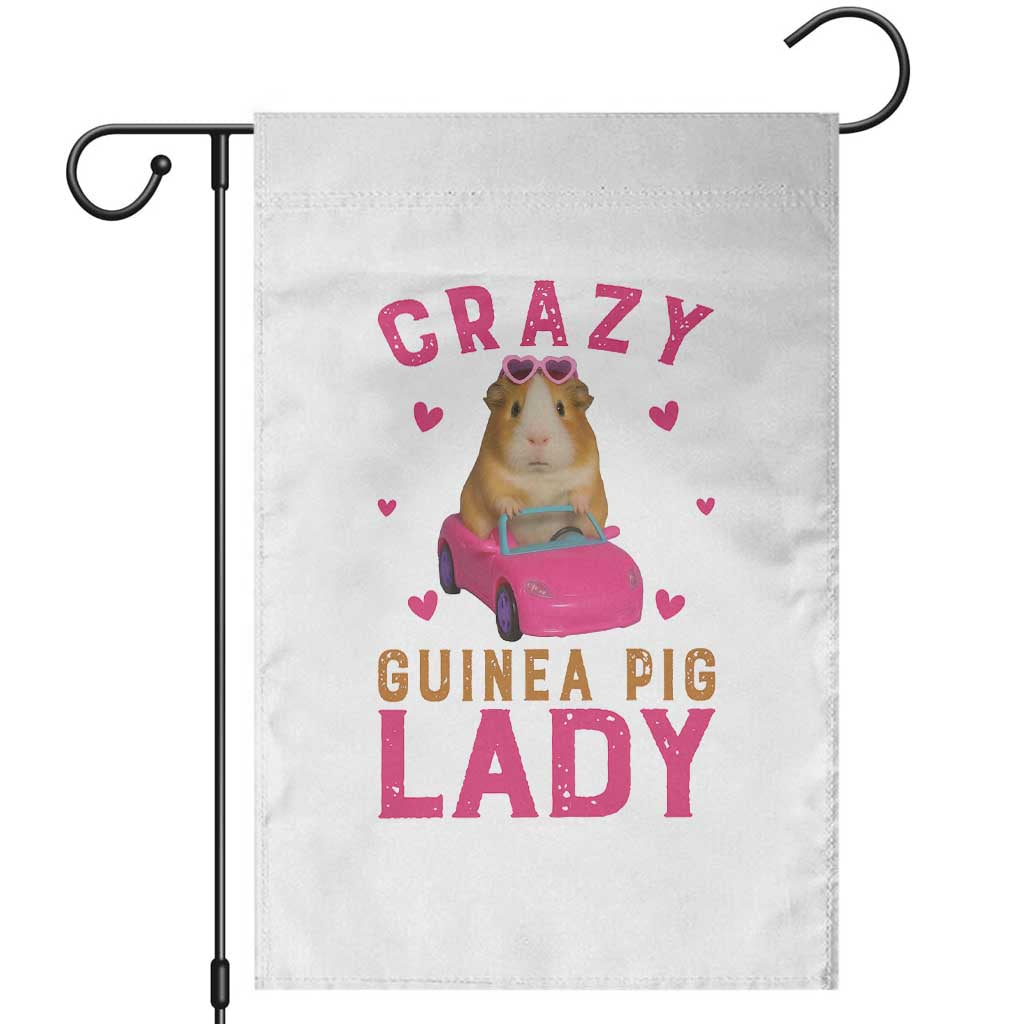 Crazy Guinea Pig Lady Garden Flag Funny Pet Lover Gift TS12 White Print Your Wear