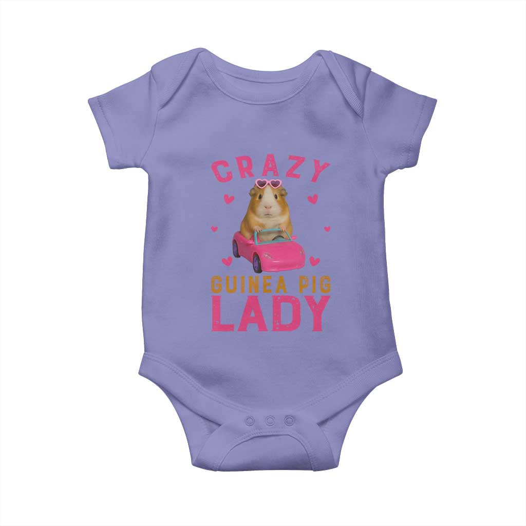 Crazy Guinea Pig Lady Baby Onesie Funny Pet Lover Gift TS12 Violet Print Your Wear