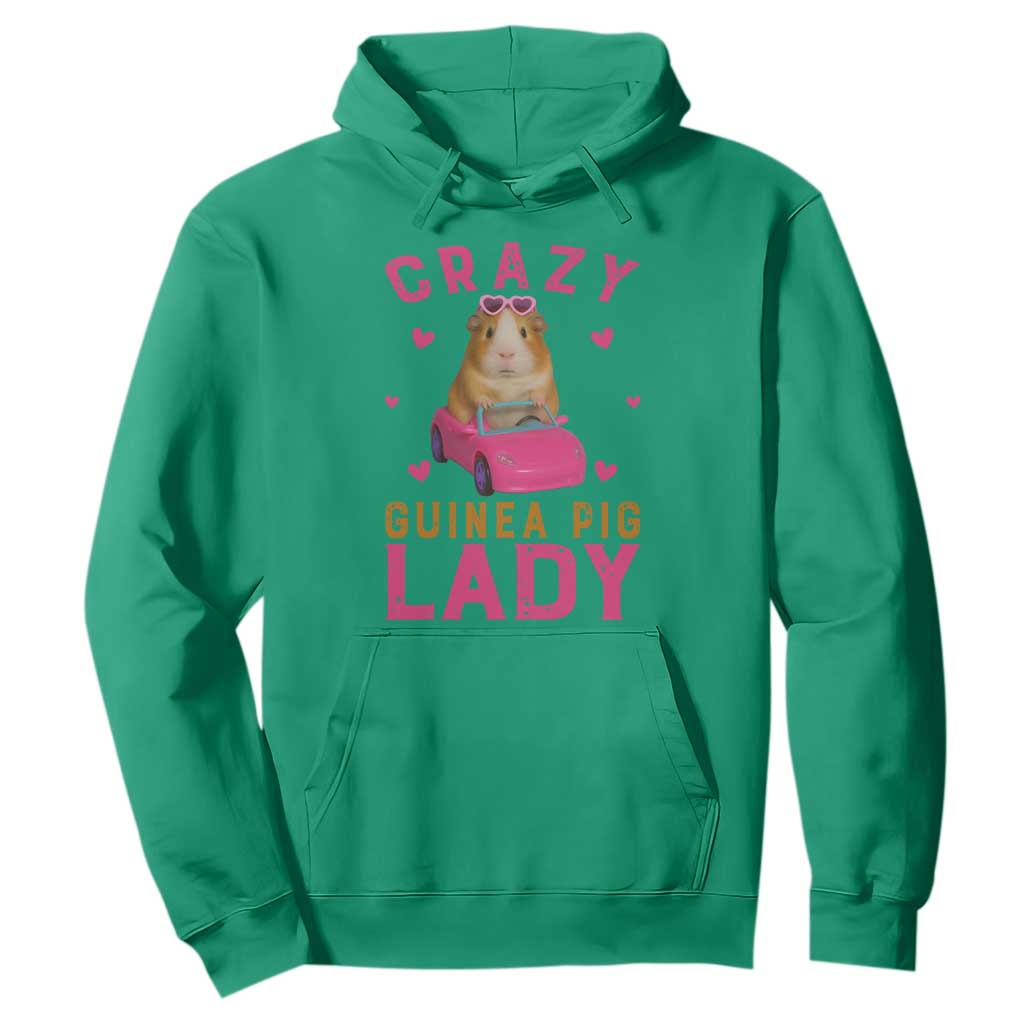 Crazy Guinea Pig Lady Hoodie Funny Pet Lover Gift TS12 Irish Green Print Your Wear