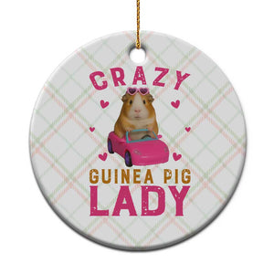 Crazy Guinea Pig Lady Ceramic Ornament Funny Pet Lover Gift TS12 1pc Christmas Plaid Print Your Wear