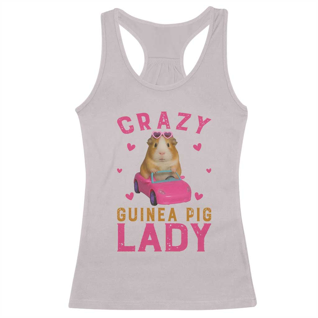 Crazy Guinea Pig Lady Racerback Tank Top Funny Pet Lover Gift TS12 Ice Gray Print Your Wear