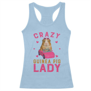 Crazy Guinea Pig Lady Racerback Tank Top Funny Pet Lover Gift TS12 Light Blue Print Your Wear