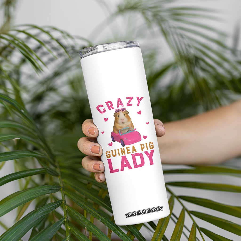 Crazy Guinea Pig Lady Skinny Tumbler Funny Pet Lover Gift TS12 Print Your Wear
