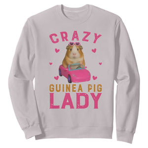 Crazy Guinea Pig Lady Sweatshirt Funny Pet Lover Gift TS12 Ice Gray Print Your Wear