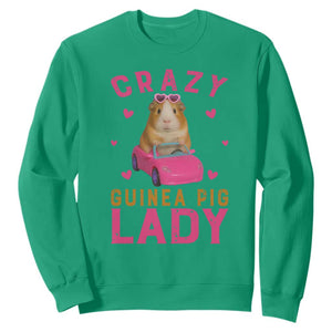 Crazy Guinea Pig Lady Sweatshirt Funny Pet Lover Gift TS12 Irish Green Print Your Wear