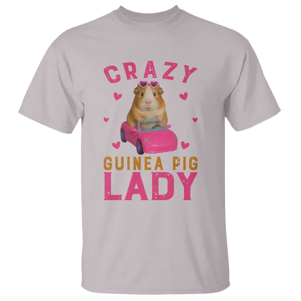 Crazy Guinea Pig Lady T Shirt Funny Pet Lover Gift TS12 Ice Gray Print Your Wear