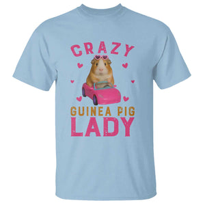 Crazy Guinea Pig Lady T Shirt Funny Pet Lover Gift TS12 Light Blue Print Your Wear