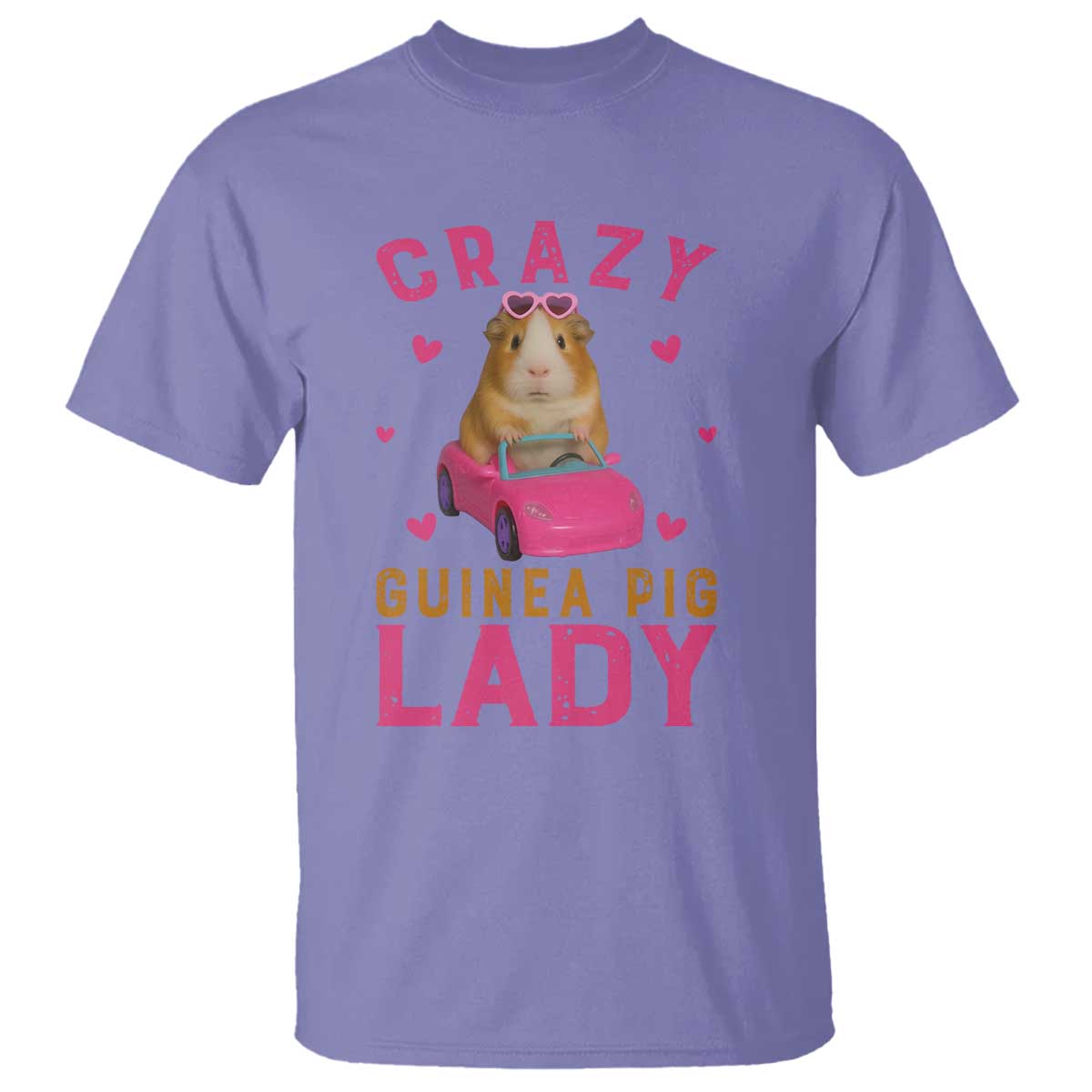 Crazy Guinea Pig Lady T Shirt Funny Pet Lover Gift TS12 Violet Print Your Wear