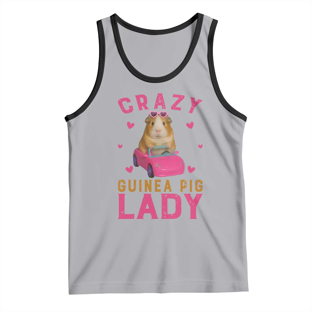 Crazy Guinea Pig Lady Tank Top Funny Pet Lover Gift TS12 Athletic Heather Black Print Your Wear
