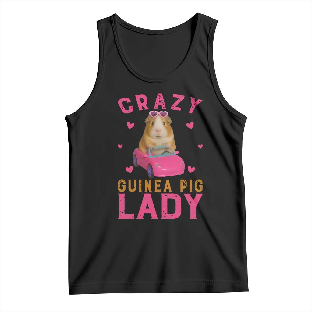 Crazy Guinea Pig Lady Tank Top Funny Pet Lover Gift TS12 Black Print Your Wear
