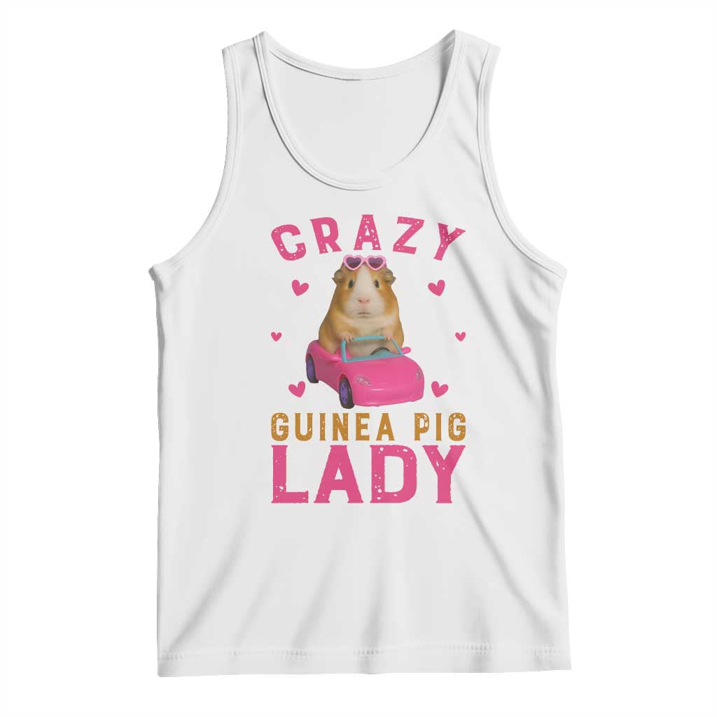 Crazy Guinea Pig Lady Tank Top Funny Pet Lover Gift TS12 White Print Your Wear