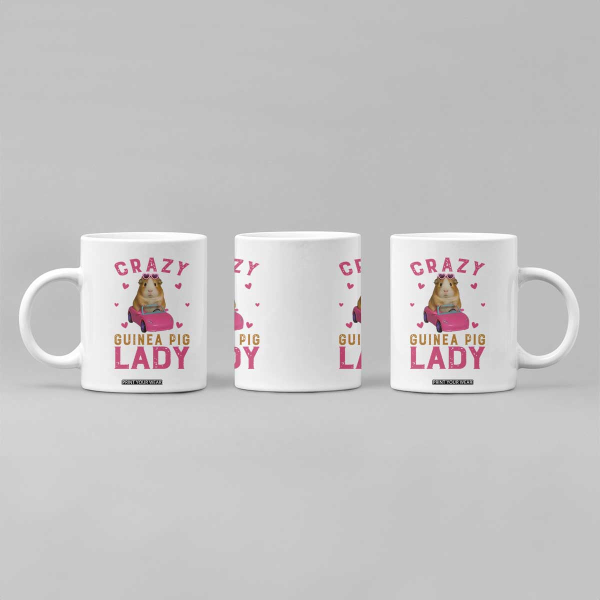 Crazy Guinea Pig Lady Coffee Mug Funny Pet Lover Gift TS12 Print Your Wear
