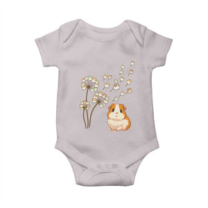 Flower Guinea Pig Dandelion Baby Onesie Funny Cavy Lover Gift TS12 Ice Gray Print Your Wear