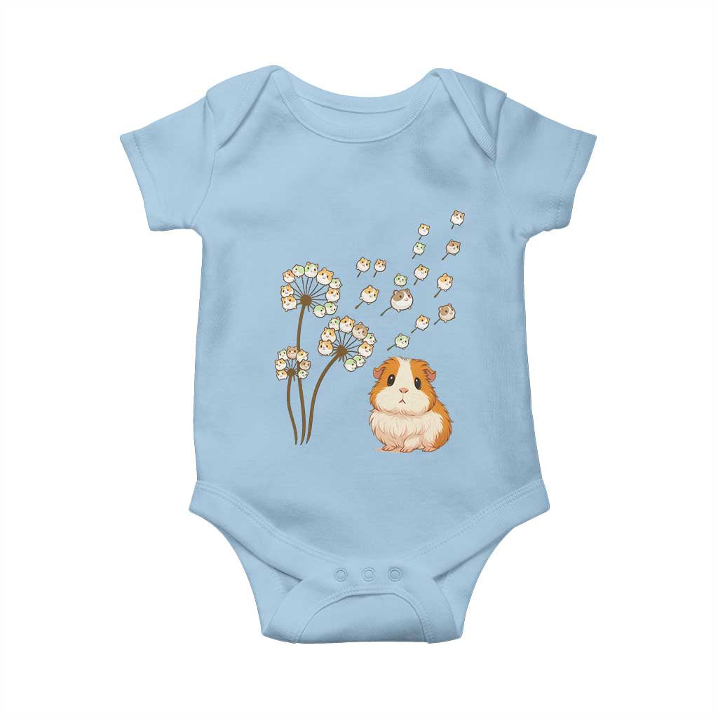 Flower Guinea Pig Dandelion Baby Onesie Funny Cavy Lover Gift TS12 Light Blue Print Your Wear