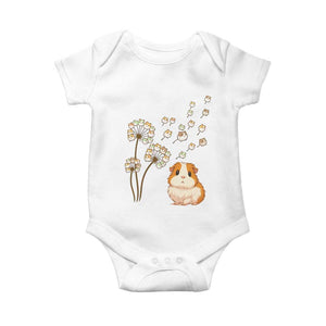 Flower Guinea Pig Dandelion Baby Onesie Funny Cavy Lover Gift TS12 White Print Your Wear