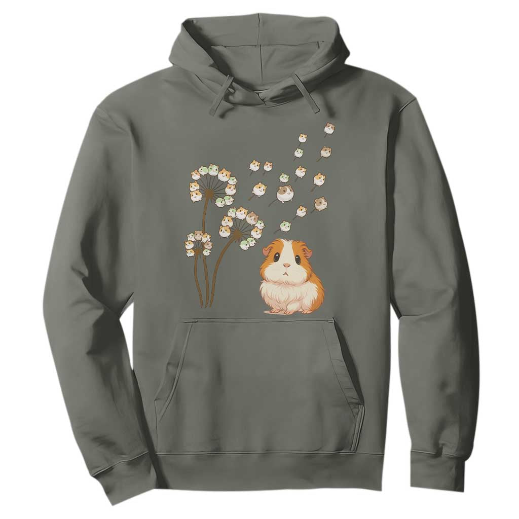 Flower Guinea Pig Dandelion Hoodie Funny Cavy Lover Gift TS12 Military Green Print Your Wear