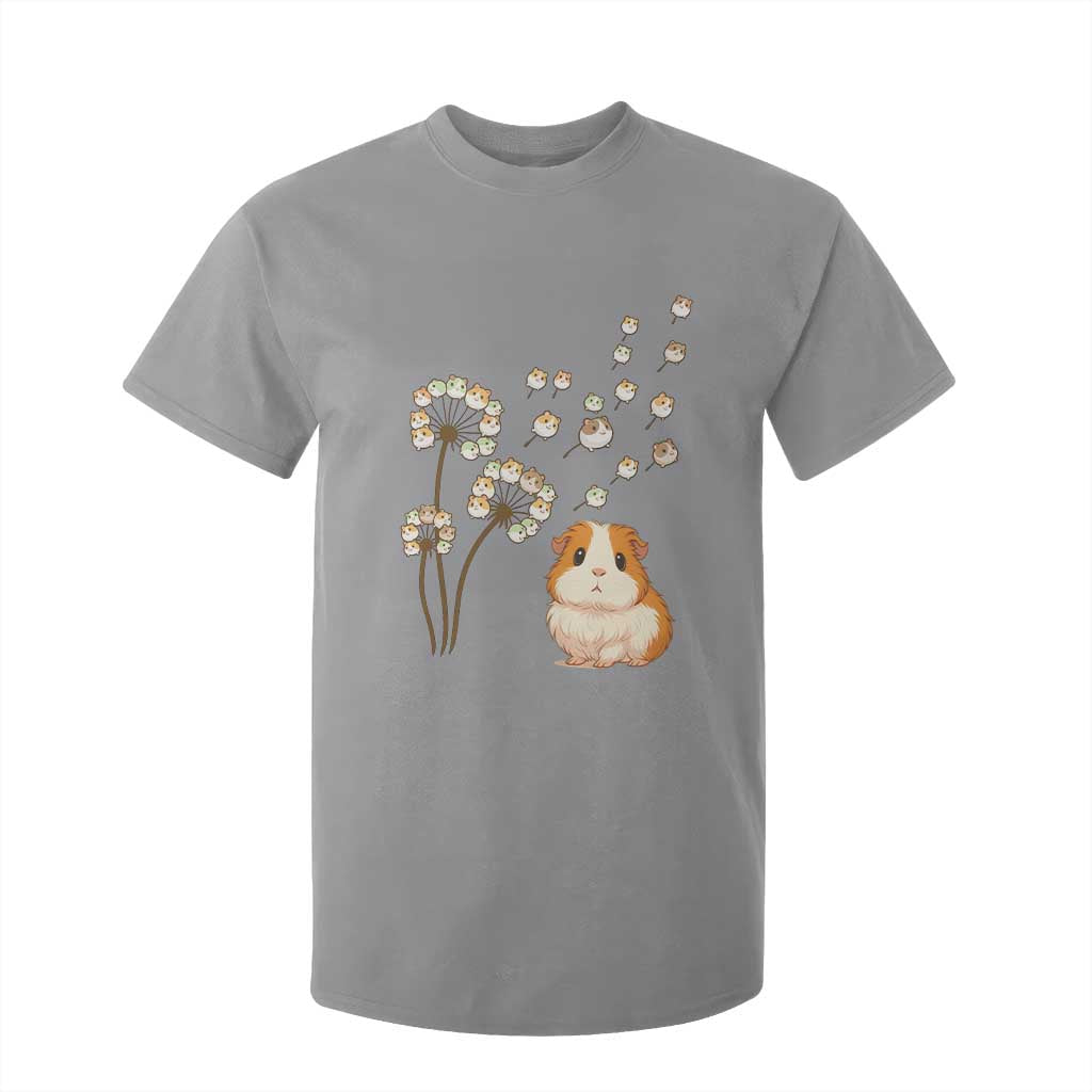 Flower Guinea Pig Dandelion T Shirt For Kid Funny Cavy Lover Gift TS12 Sport Gray Print Your Wear