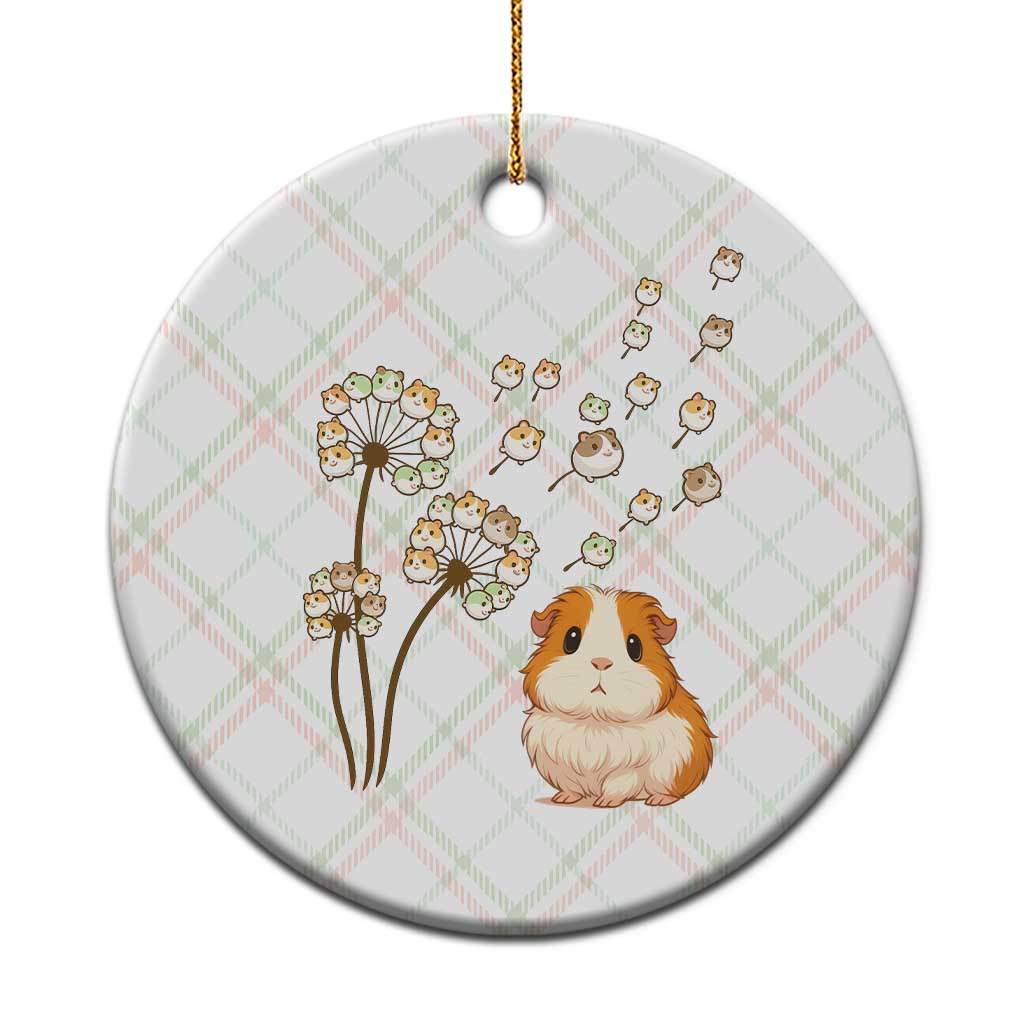 Flower Guinea Pig Dandelion Ceramic Ornament Funny Cavy Lover Gift TS12 1pc Christmas Plaid Print Your Wear