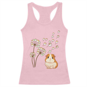 Flower Guinea Pig Dandelion Racerback Tank Top Funny Cavy Lover Gift TS12 Light Pink Print Your Wear