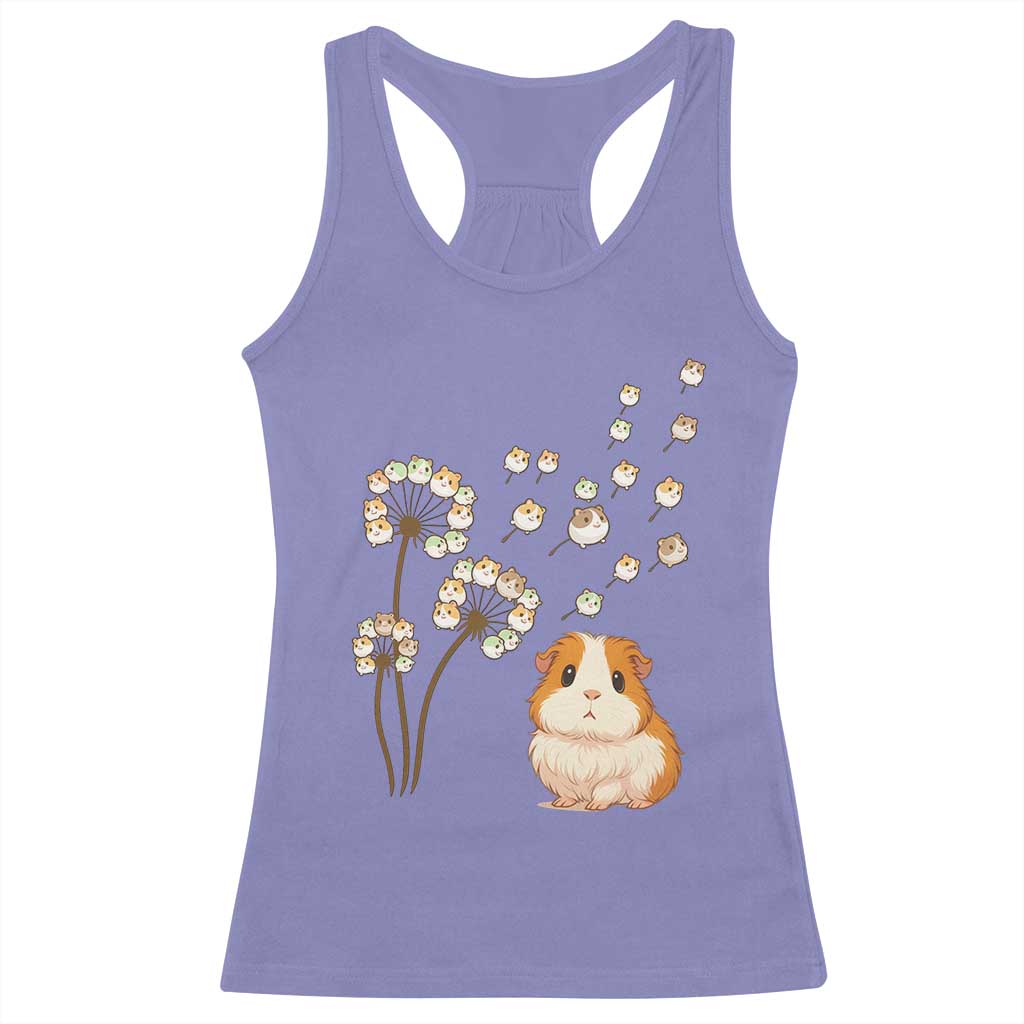 Flower Guinea Pig Dandelion Racerback Tank Top Funny Cavy Lover Gift TS12 Violet Print Your Wear