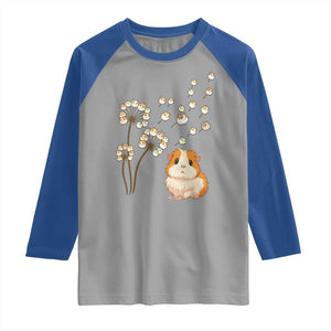 Flower Guinea Pig Dandelion Raglan Shirt Funny Cavy Lover Gift TS12 Sport Gray Royal Print Your Wear