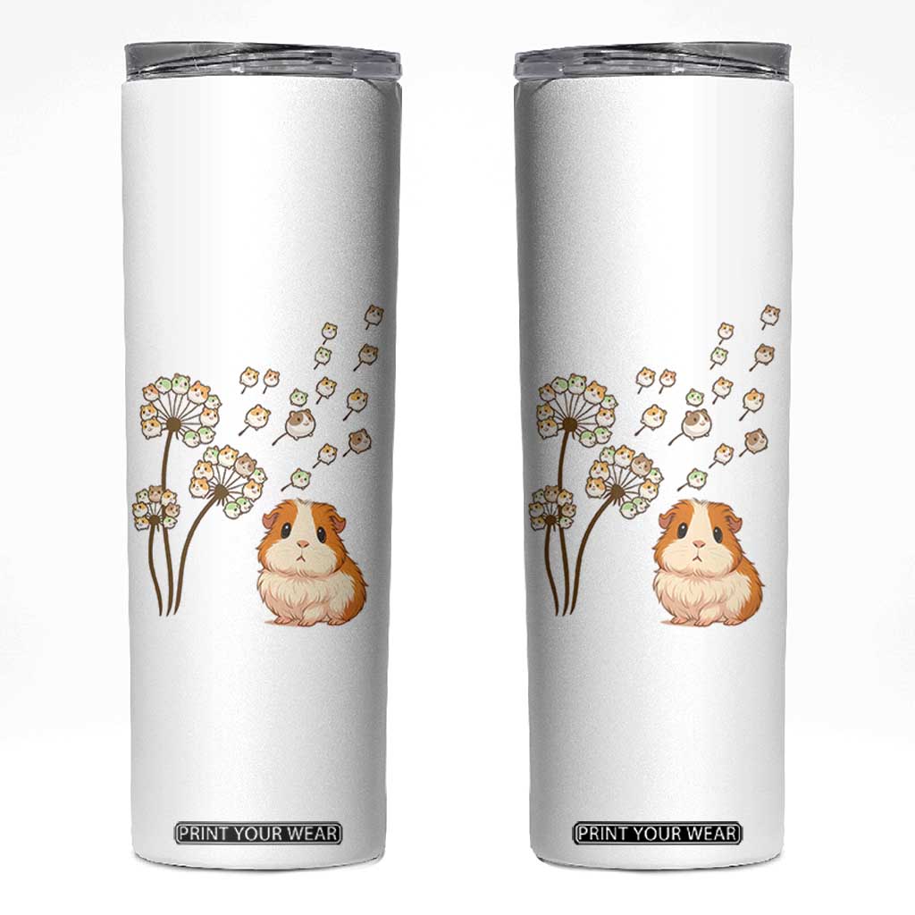 Flower Guinea Pig Dandelion Skinny Tumbler Funny Cavy Lover Gift TS12 White Print Your Wear