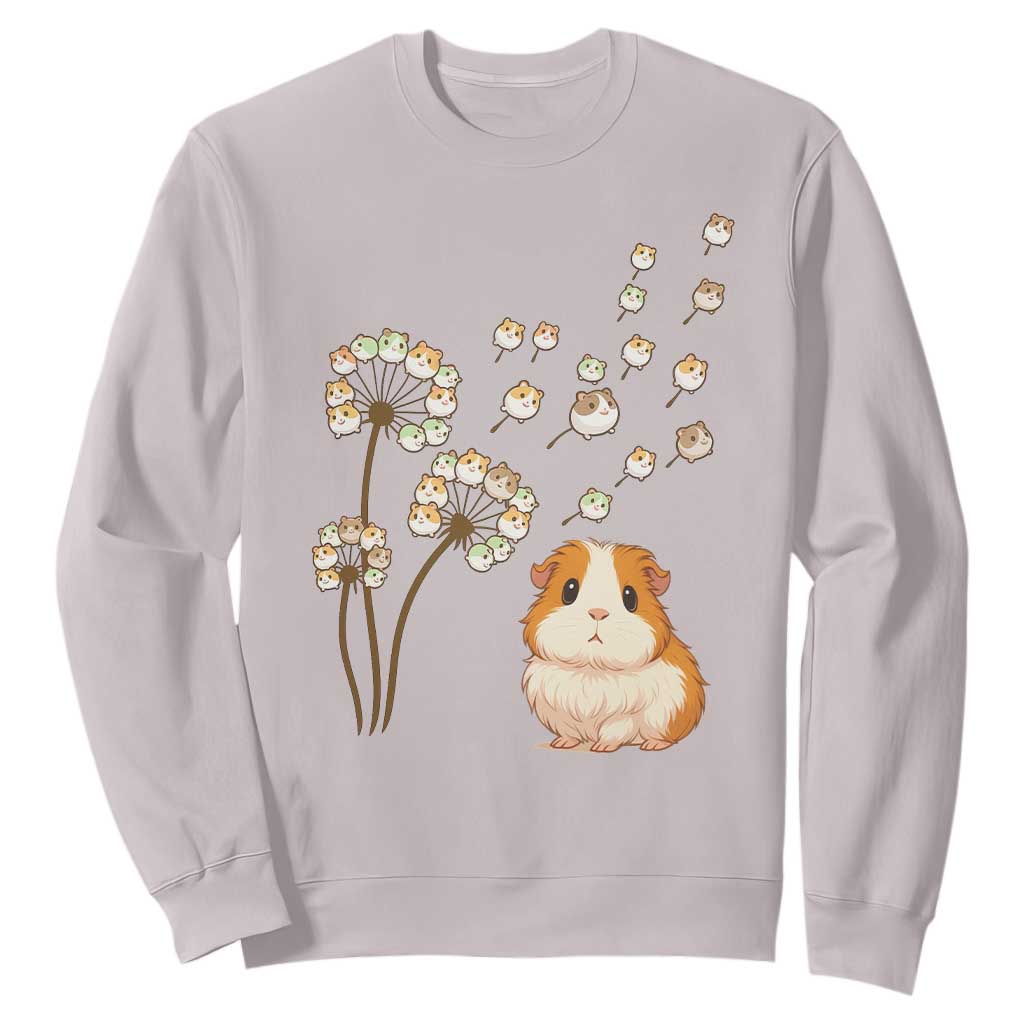 Flower Guinea Pig Dandelion Sweatshirt Funny Cavy Lover Gift TS12 Ice Gray Print Your Wear