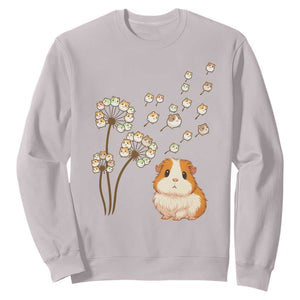 Flower Guinea Pig Dandelion Sweatshirt Funny Cavy Lover Gift TS12 Ice Gray Print Your Wear