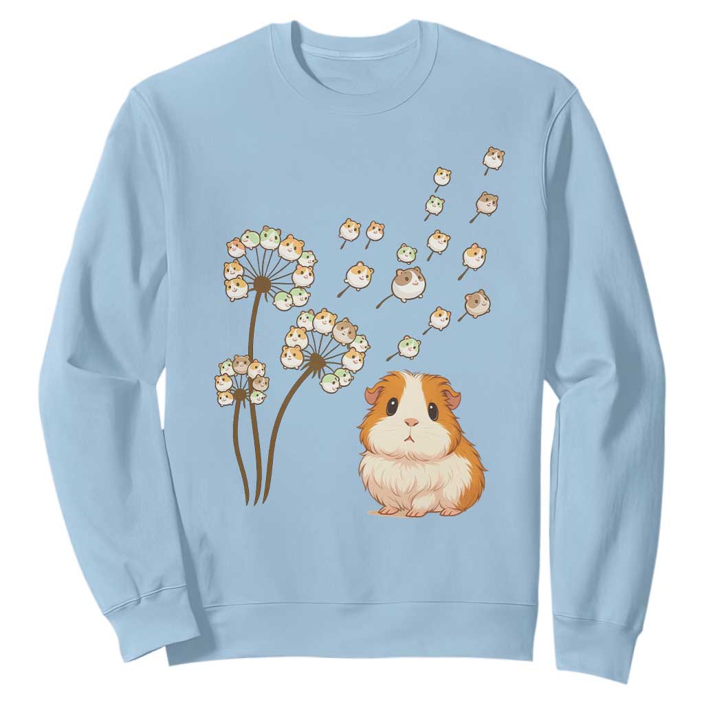 Flower Guinea Pig Dandelion Sweatshirt Funny Cavy Lover Gift TS12 Light Blue Print Your Wear