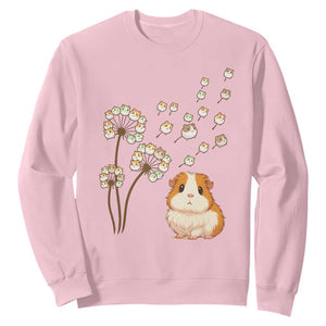 Flower Guinea Pig Dandelion Sweatshirt Funny Cavy Lover Gift TS12 Light Pink Print Your Wear