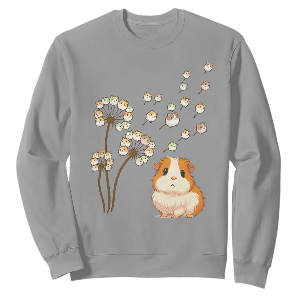Flower Guinea Pig Dandelion Sweatshirt Funny Cavy Lover Gift TS12 Sport Gray Print Your Wear