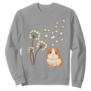 Flower Guinea Pig Dandelion Sweatshirt Funny Cavy Lover Gift TS12 Sport Gray Print Your Wear