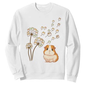 Flower Guinea Pig Dandelion Sweatshirt Funny Cavy Lover Gift TS12 White Print Your Wear