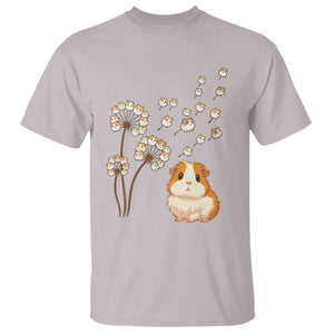 Flower Guinea Pig Dandelion T Shirt Funny Cavy Lover Gift TS12 Ice Gray Print Your Wear