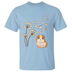 Flower Guinea Pig Dandelion T Shirt Funny Cavy Lover Gift TS12 Light Blue Print Your Wear