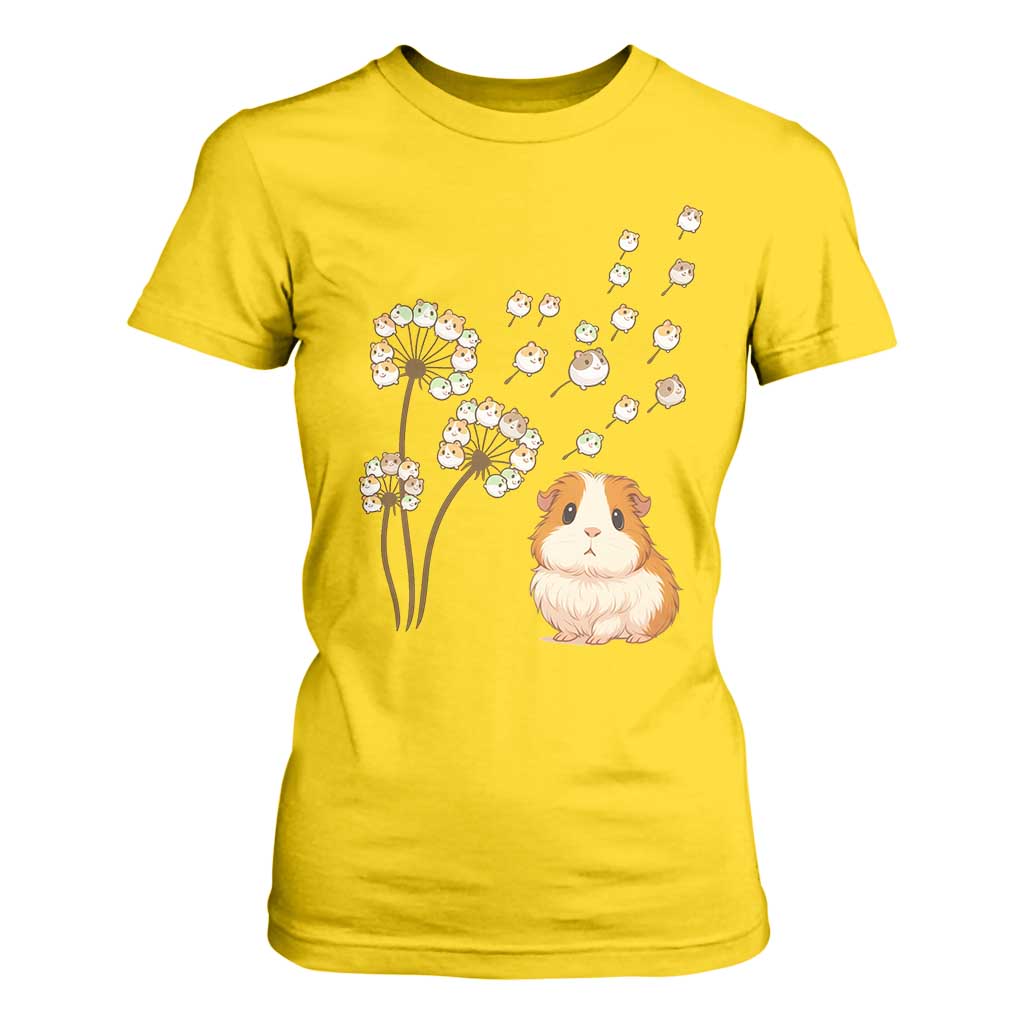 Flower Guinea Pig Dandelion T Shirt For Women Funny Cavy Lover Gift TS12 Daisy Print Your Wear
