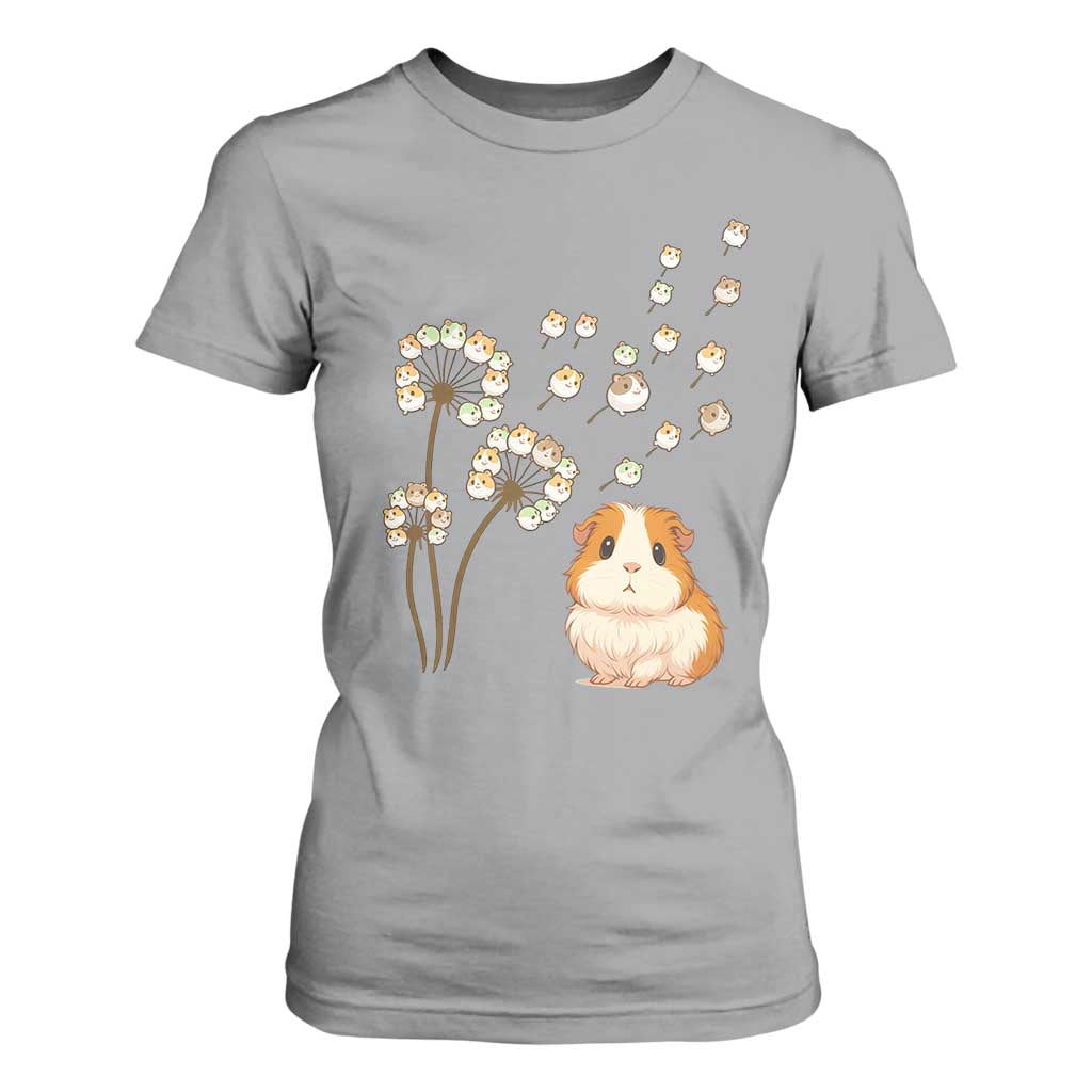 Flower Guinea Pig Dandelion T Shirt For Women Funny Cavy Lover Gift TS12 Sport Gray Print Your Wear