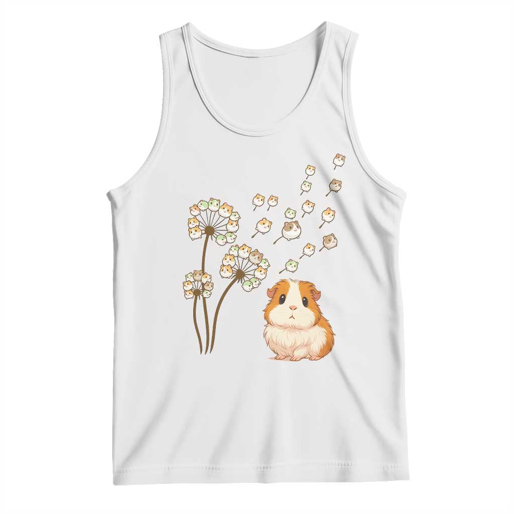 Flower Guinea Pig Dandelion Tank Top Funny Cavy Lover Gift TS12 White Print Your Wear