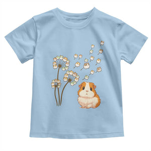 Flower Guinea Pig Dandelion Toddler T Shirt Funny Cavy Lover Gift TS12 Light Blue Print Your Wear