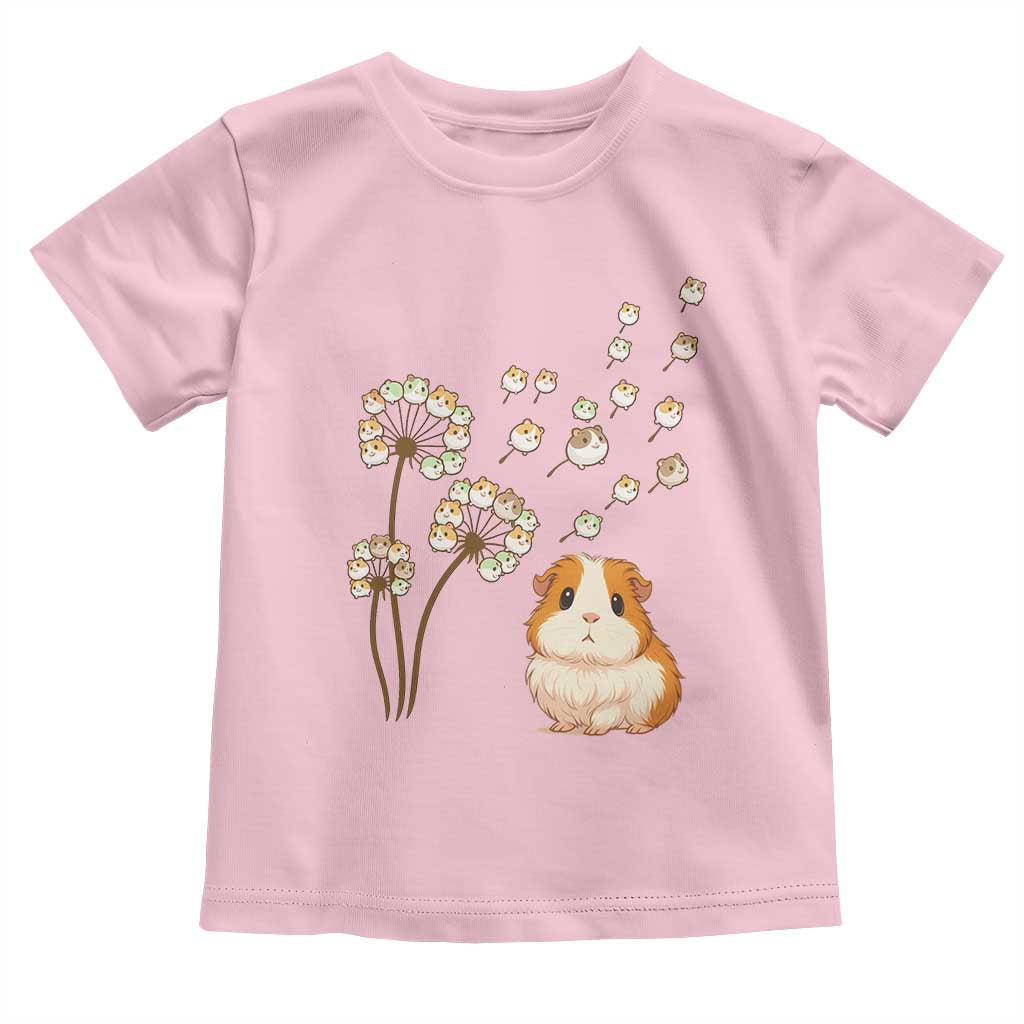 Flower Guinea Pig Dandelion Toddler T Shirt Funny Cavy Lover Gift TS12 Light Pink Print Your Wear