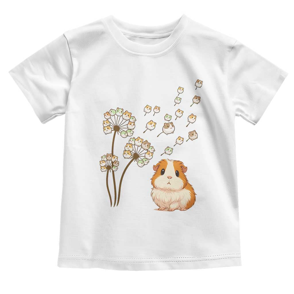 Flower Guinea Pig Dandelion Toddler T Shirt Funny Cavy Lover Gift TS12 White Print Your Wear