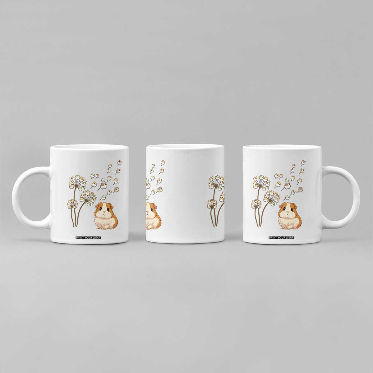 Flower Guinea Pig Dandelion Coffee Mug Funny Cavy Lover Gift TS12 Print Your Wear