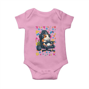 Funny Guinea Pigs And Gaming Lover Gift For Kid Baby Onesie TS12 Light Pink Print Your Wear