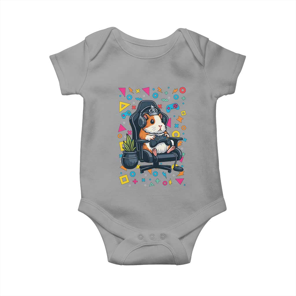 Funny Guinea Pigs And Gaming Lover Gift For Kid Baby Onesie TS12 Sport Gray Print Your Wear