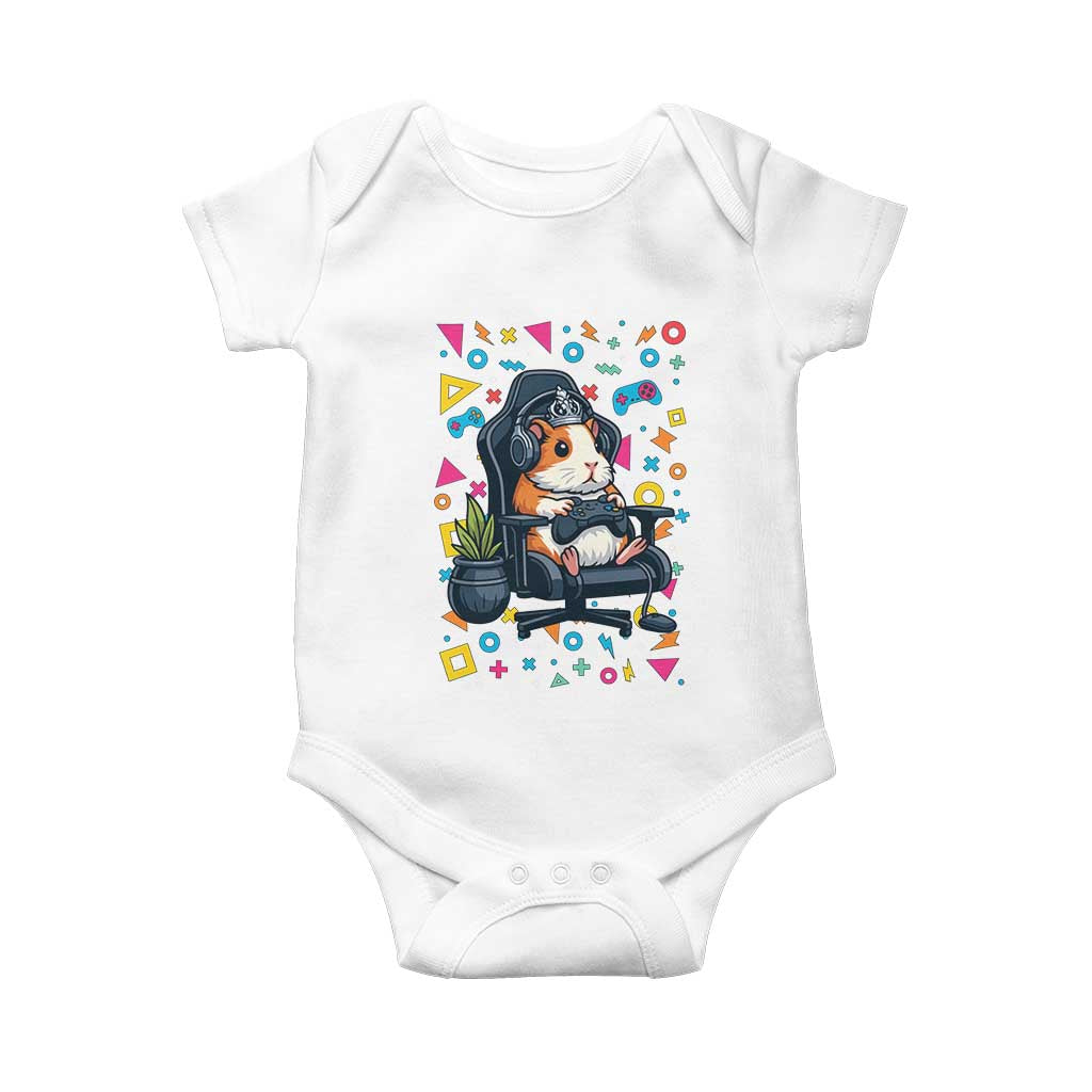 Funny Guinea Pigs And Gaming Lover Gift For Kid Baby Onesie TS12 White Print Your Wear