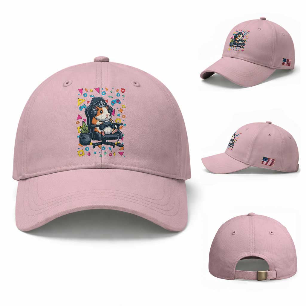 Funny Guinea Pigs And Gaming Lover Gift For Kid Baseball Cap TS12 Baseball Cap Universal Fit Light Pink Print Your Wear