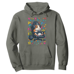 Funny Guinea Pigs And Gaming Lover Gift For Kid Hoodie TS12 Military Green Print Your Wear